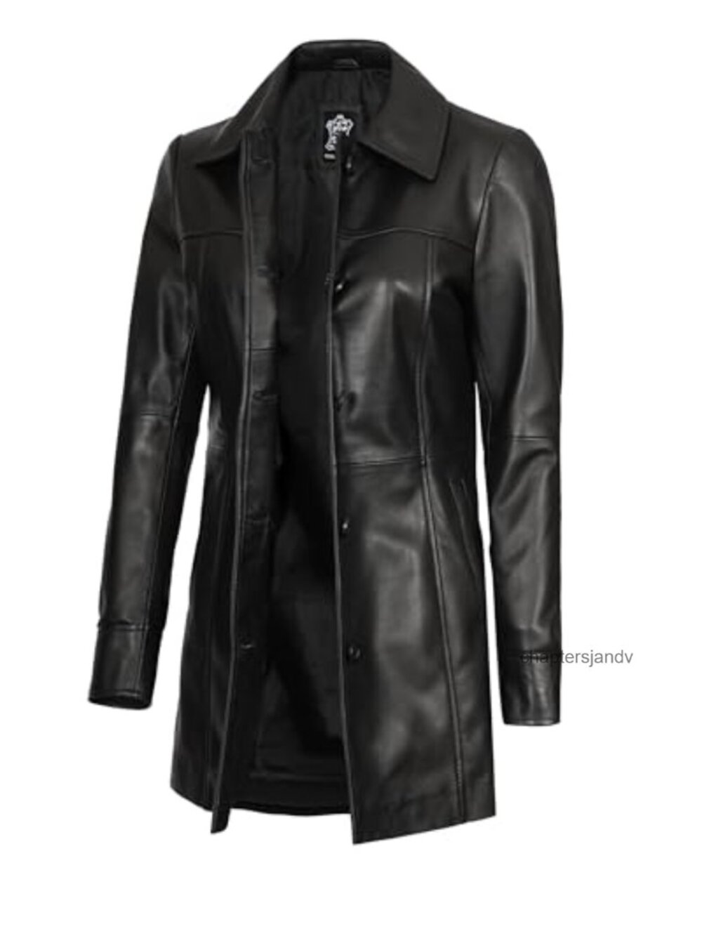 Real Lambskin Leather Car Coat Button Front Workwear